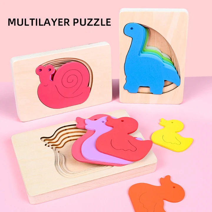 Multilayer puzzle Set Of three theme