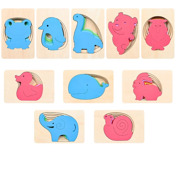 Multilayer puzzle Set Of three theme