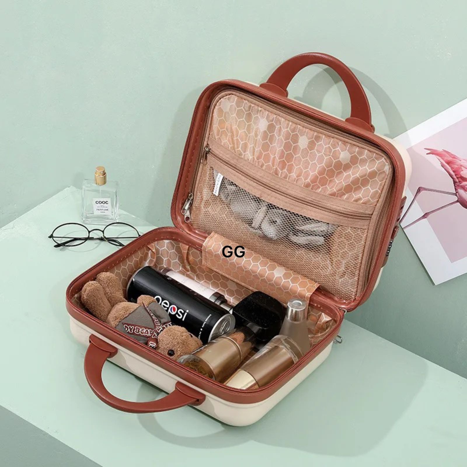 Cute Bear Briefcase Makeup Bag