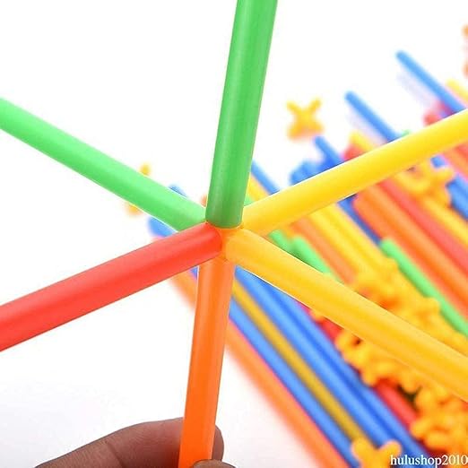Building Straw Blocks for Kids Straws and numerous Joints Smooth Edge Block Building Game (BS1010)