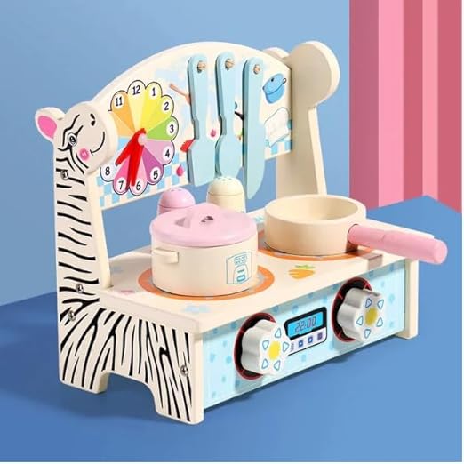 Wooden Mini Animal Kitchen_ Cooking Toys for Kids_ Wooden Kitchen Set for Kids_ Kitchen Toys for Kids