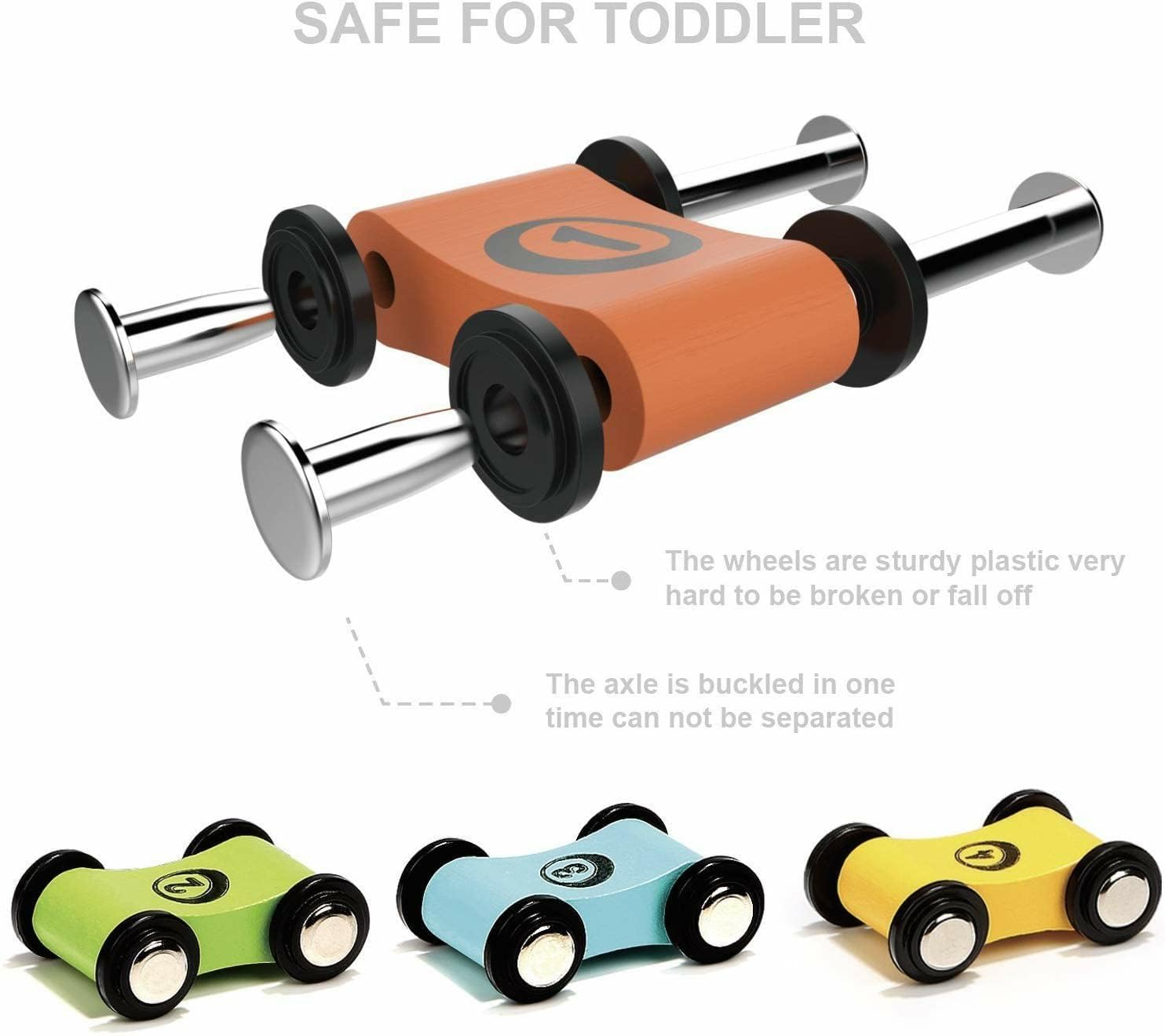 Colorful Wooden Ramp Race Track Car Set with Set of 4 Cars【1 Pc】【Multi-Colored】【100% Safe & Non-Toxic】