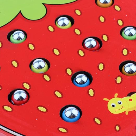 Strawberry Catch Insect - Montessori Educational Development Toy - 24 Months And Up