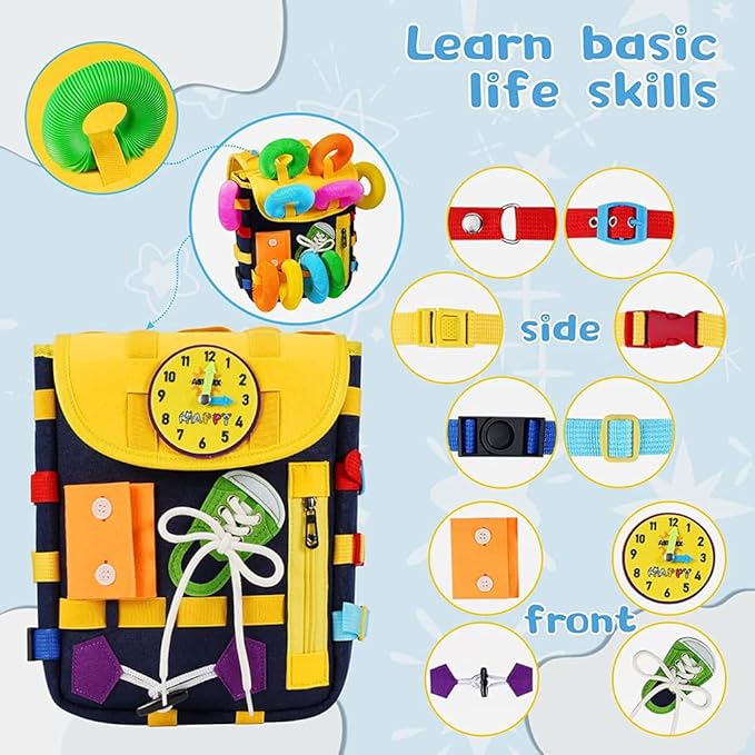Toddler Busy Backpack – Fun & Interactive Learning Toy for Little Explorers! 🎒✨
