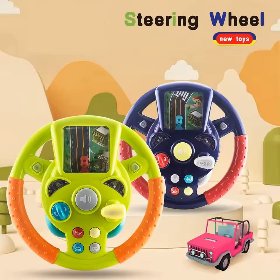 ๐ Childrenโs Steering Wheel Toy โ Electric Baby Stroller Simulation & Early Education Puzzle Game ๐