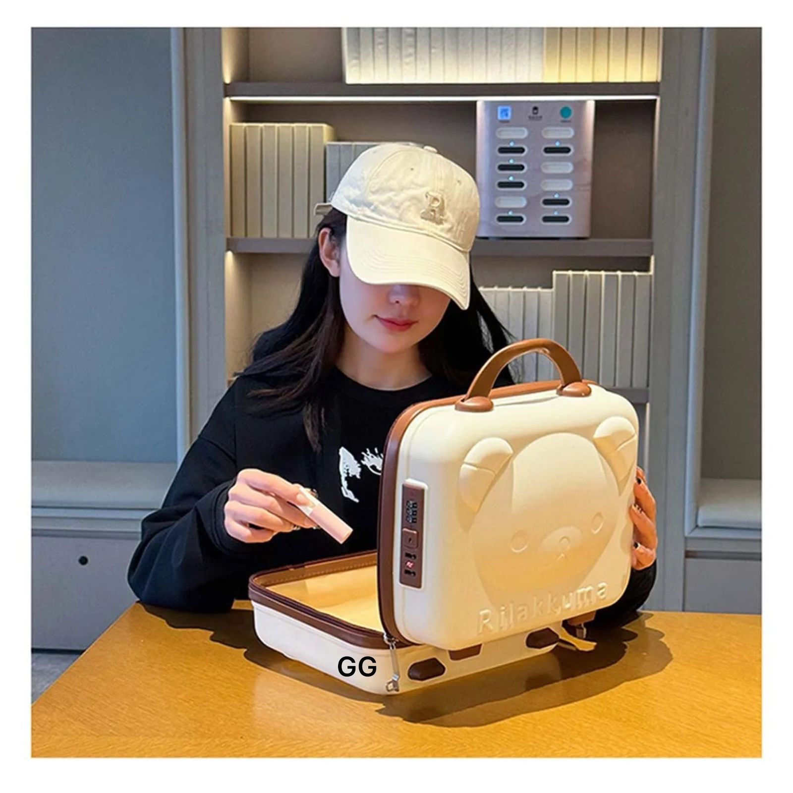 Cute Bear Briefcase Makeup Bag