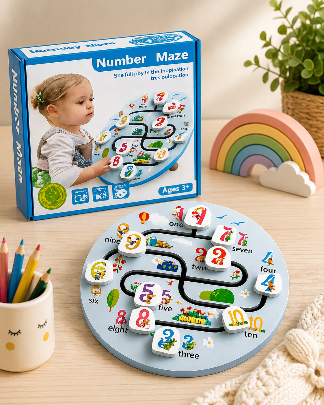 Number Maze Learning Board