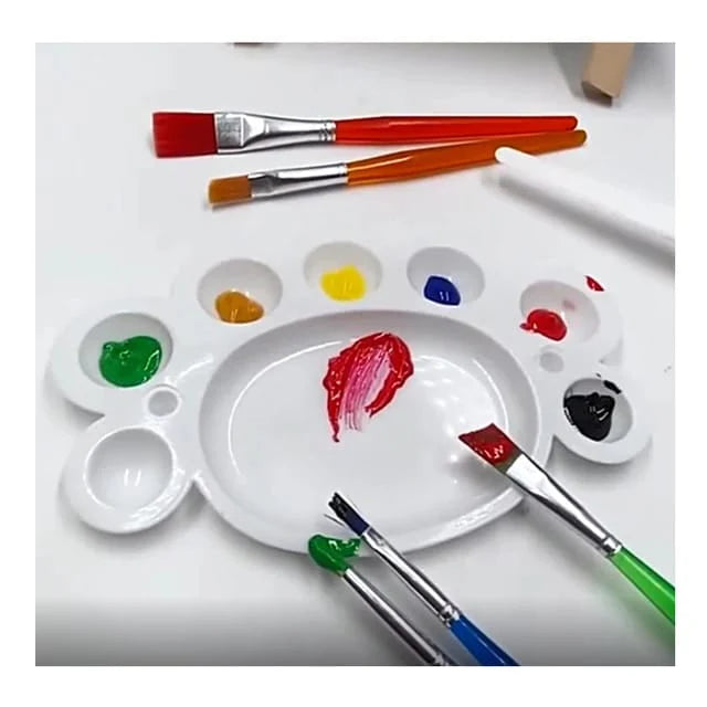 7PC PAINT BRUSH TP COLOR WITH TRAY A0117
