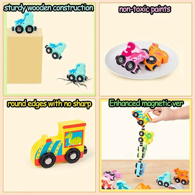 Wooden Number Small Train random design will be shipped