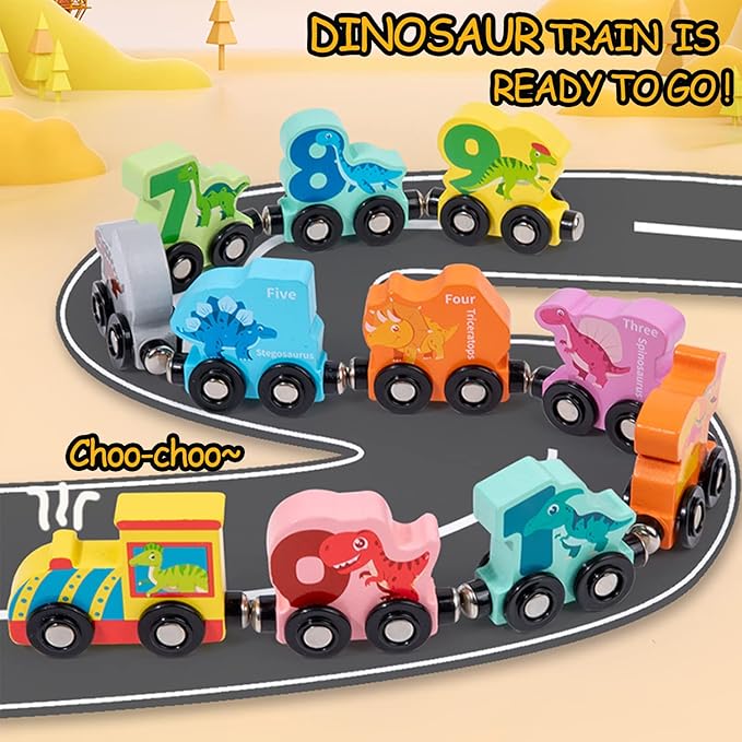 Wooden Number Small Train random design will be shipped