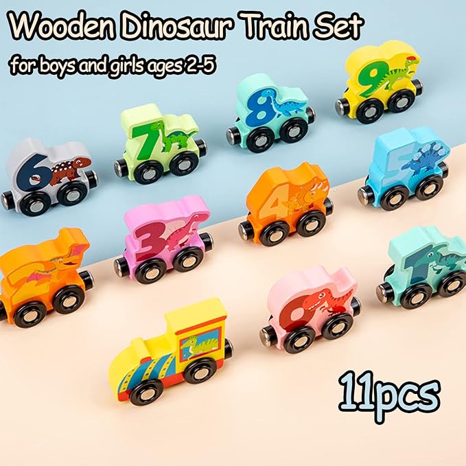 Wooden Number Small Train random design will be shipped