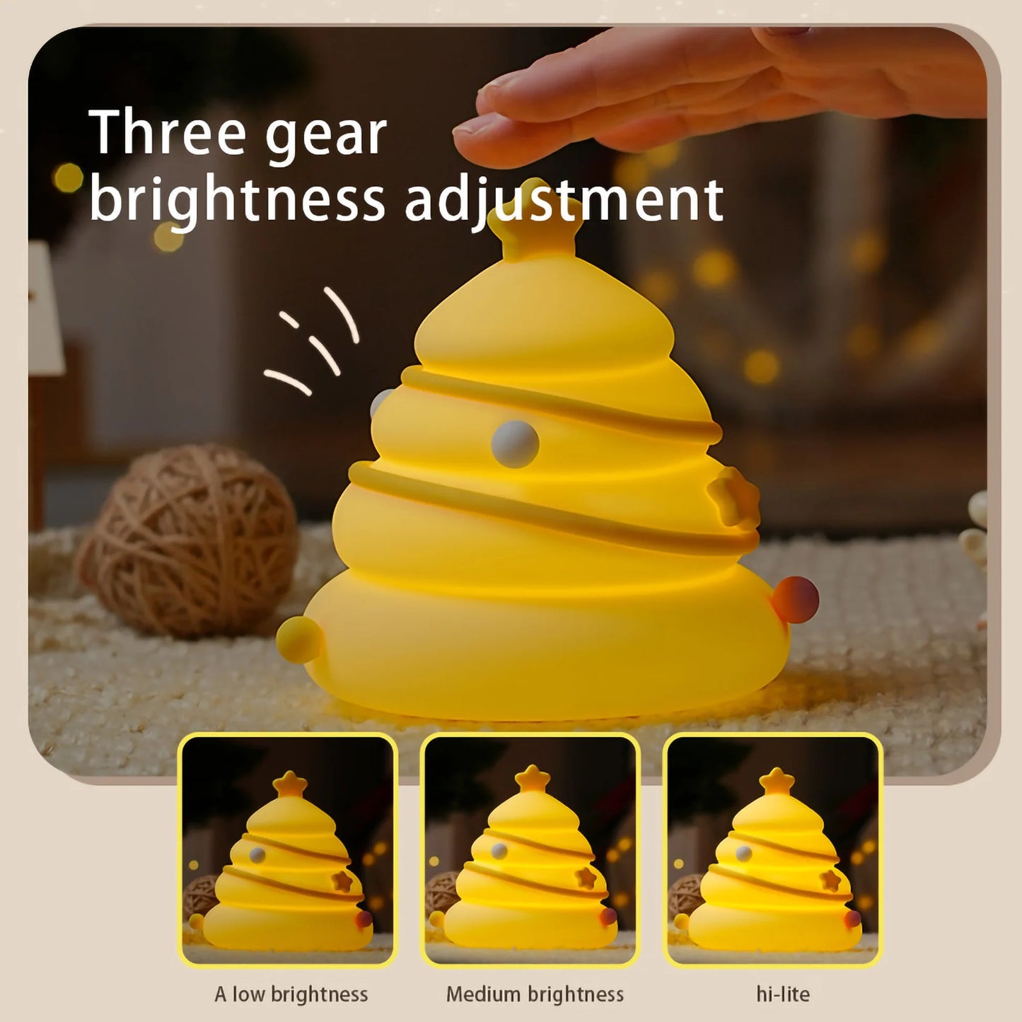 Cute Christmas Tree Silicone Light β Soft Glow, Festive Vibes