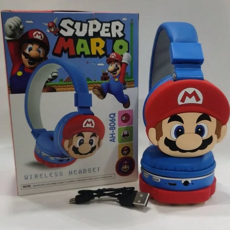 🎧 Super Mario Theme Wireless Headphones – Fun, Comfortable & Wireless! 🎧