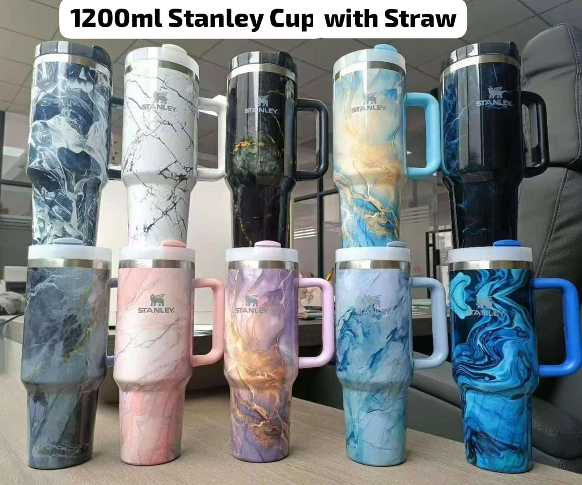 Stainless Steel Tumbler – 1200ml with Acrylic Straw 🥤✨