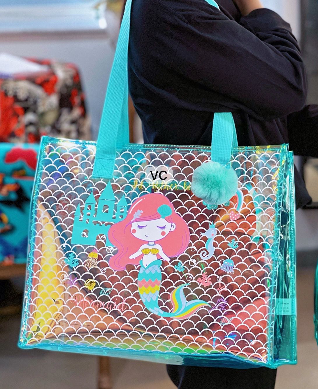 Best Quality Holographic Tote Bag – Perfect for Beach, Swim & Travel! ✨👜
