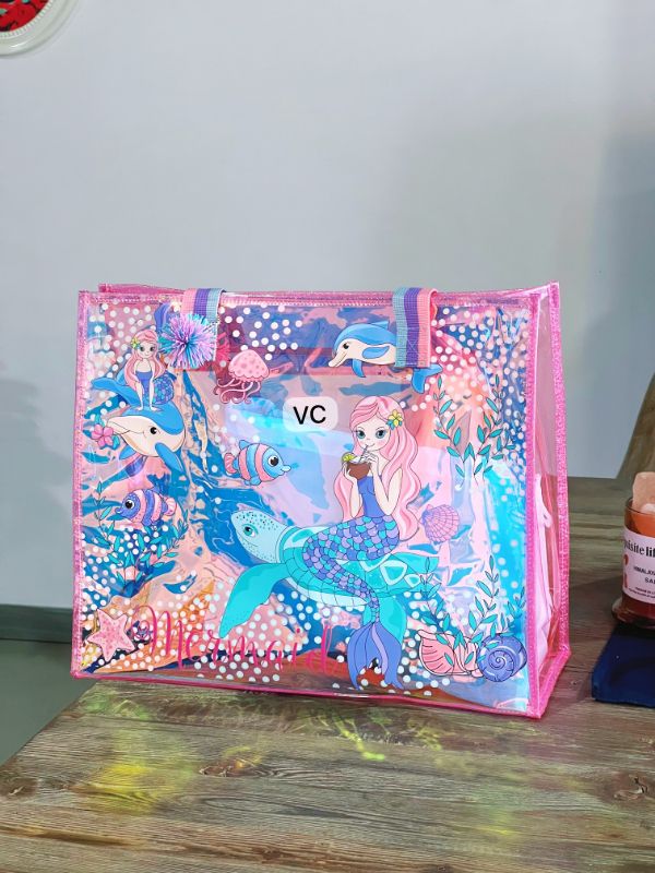 Best Quality Holographic Tote Bag – Perfect for Beach, Swim & Travel! ✨👜