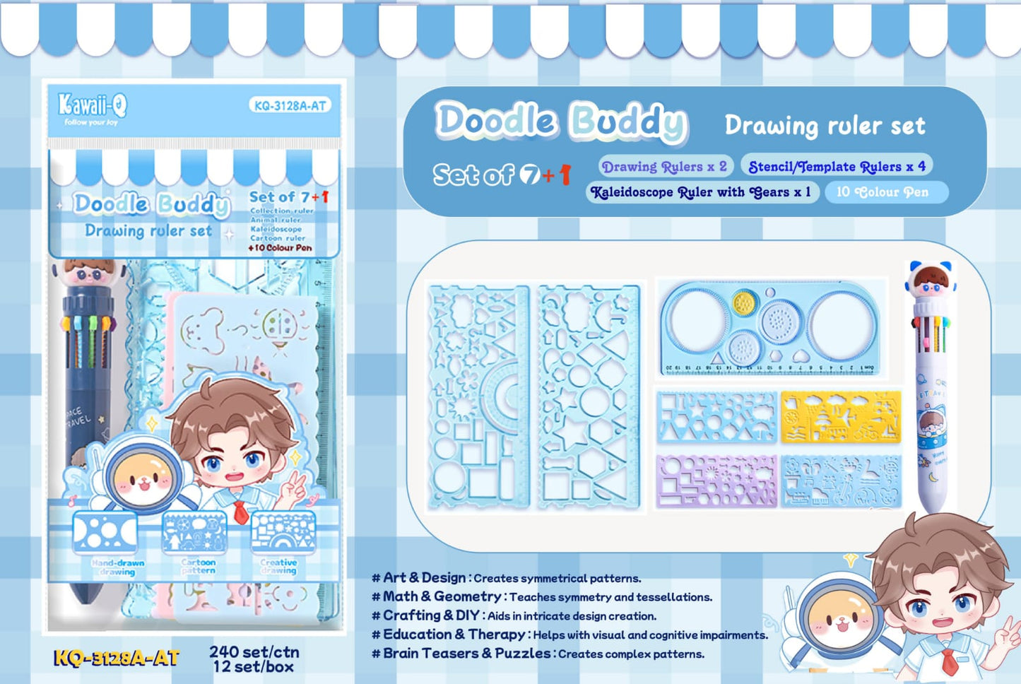 Doodle Buddy Drawing Ruler Set