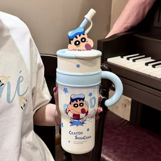 Cute & Stylish Insulated Water Bottle with Straw β Perfect for Students