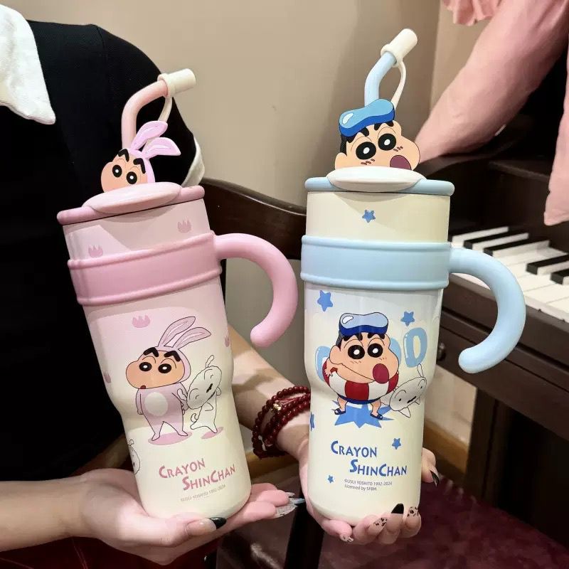 Cute & Stylish Insulated Water Bottle with Straw β Perfect for Students