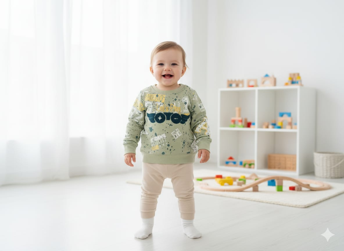 Adorable Ocean Print Sweatshirt for Kids