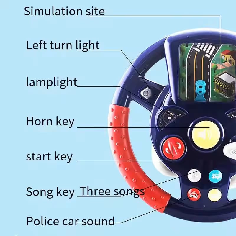 ๐ Childrenโs Steering Wheel Toy โ Electric Baby Stroller Simulation & Early Education Puzzle Game ๐