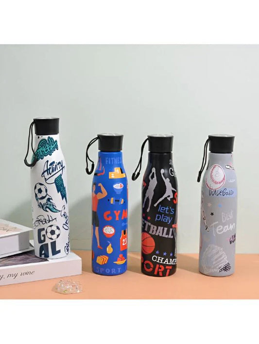 Stylish Graffiti Print Sports Water Bottle | Soccer Theme