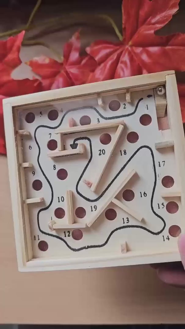 Wooden Labyrinth Mini Puzzle | Engaging Travel-Friendly Game for Kids