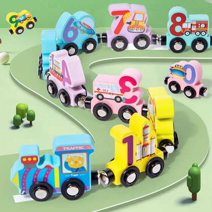 Magnetic Number Learning Train Toy