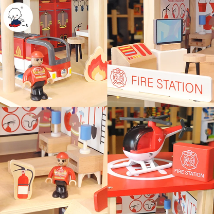 Fire station doll house set