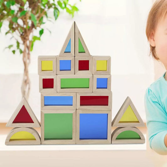 17 pieces Rainbow blocks set