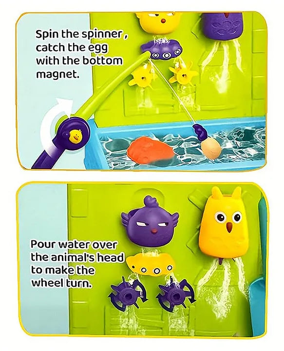 Happy Hues Water & Sand Set for Kids - Indoor and Outdoor Beach Fun Game Toy- Includes Fishing Set, Shovel, and Creative Accessories for Imaginative Play.