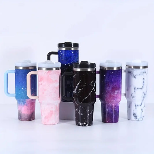 Stainless Steel Tumbler – 1200ml with Acrylic Straw 🥤✨