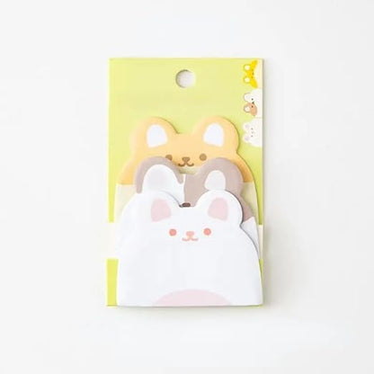 Self-Stick Memo Pads with Cute Animal Designs | Ideal for Students, Office & Gifts | Pack of 6