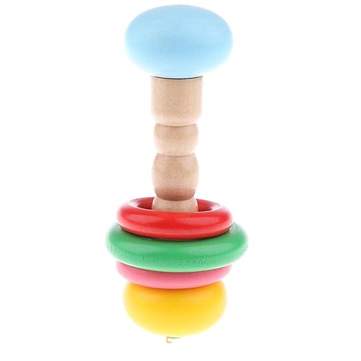 Wooden Baby Rattle Educational Grasping Rattles Montessori Toys - Wooden & Handcrafted Toys