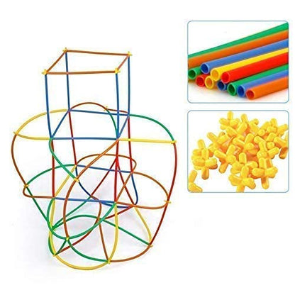 Building Straw Blocks for Kids Straws and numerous Joints Smooth Edge Block Building Game (BS1010)