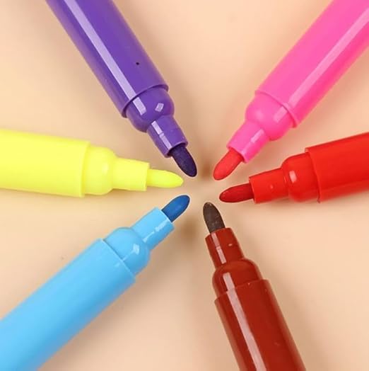 1pc Water Drawing Mat for Kids – 80 x 80 cm | Reusable & Washable Colouring Mat with 6 Sketch Pens