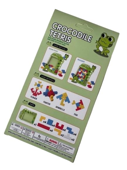 Crocodile Tetris Puzzles Building Blocks Tetris Brain Teasers Educational Gift Intelligence Puzzle Game for Kids Girls & Boys (Pack of 1)