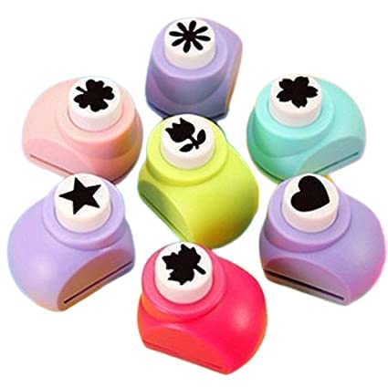 Paper Punches for Art and Craft Project Assorted Shapes - 6 Pcs Set Medium Size/DIY Art & Craft Punch Kit for School Projects (Pack of 6)