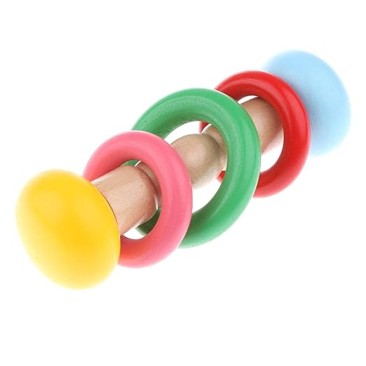 Wooden Baby Rattle Educational Grasping Rattles Montessori Toys - Wooden & Handcrafted Toys