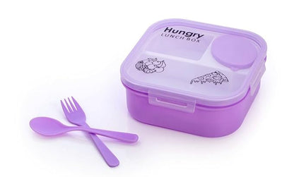 Lilac Bento Lunch Box Set with Bottle