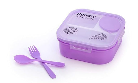 Lilac Bento Lunch Box Set with Bottle