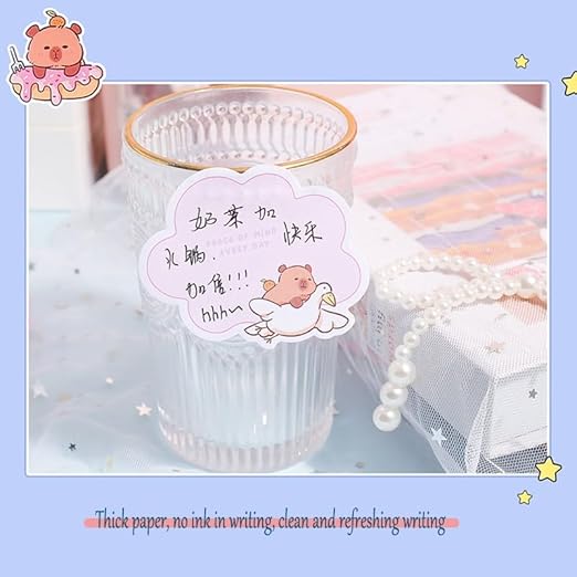 Cute Capybara Sticky Notes Set | 3D Colorful Page Sticky Notes (120 Sheets)