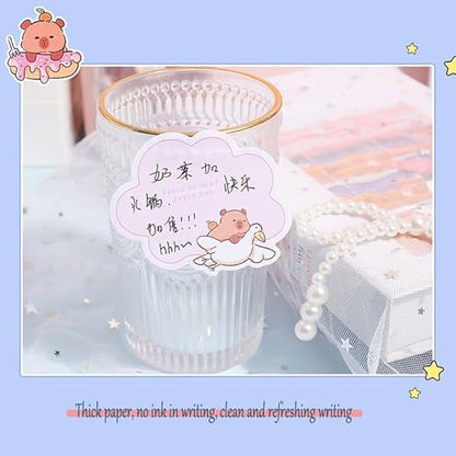 Cute Capybara Sticky Notes Set | 3D Colorful Page Sticky Notes (120 Sheets)