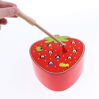 Strawberry Catch Insect - Montessori Educational Development Toy - 24 Months And Up