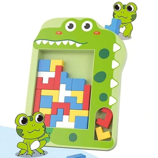 Crocodile Tetris Puzzles Building Blocks Tetris Brain Teasers Educational Gift Intelligence Puzzle Game for Kids Girls & Boys (Pack of 1)