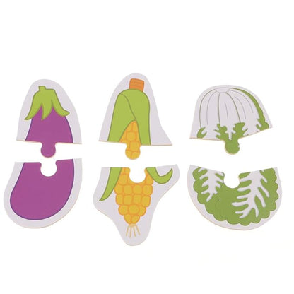 Preschool Educational Puzzle Cognitive Card Matching Game Vegetables