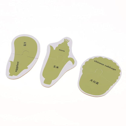 Preschool Educational Puzzle Cognitive Card Matching Game Vegetables