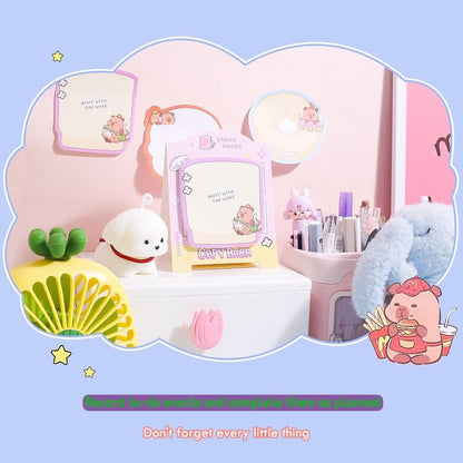 Cute Capybara Sticky Notes Set | 3D Colorful Page Sticky Notes (120 Sheets)