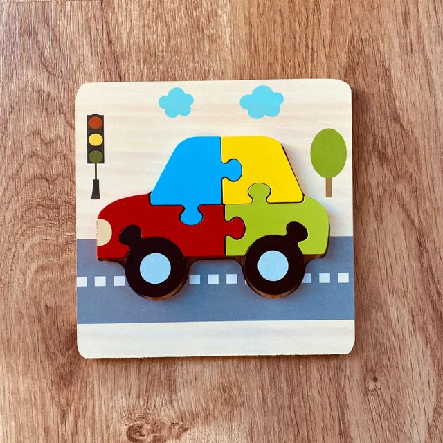 Wooden Transport Puzzles – Fun & Educational Toy for Toddlers! 🚌