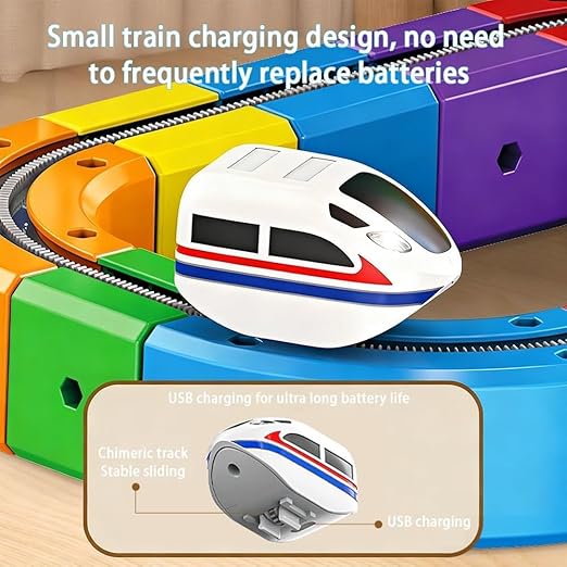 3D Electric Train Set with Flexible Tracks | STEM Learning Toy for Kids (Ages 3-8)